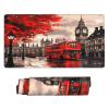 (Red London Street) Gaming Mousepad, Waterproof Non-Slip Desk Mat Keyboard Pad Large Mousepad Home Office Desk Accessories and Decor Gift for Women Men - 16"x29.5" view 2