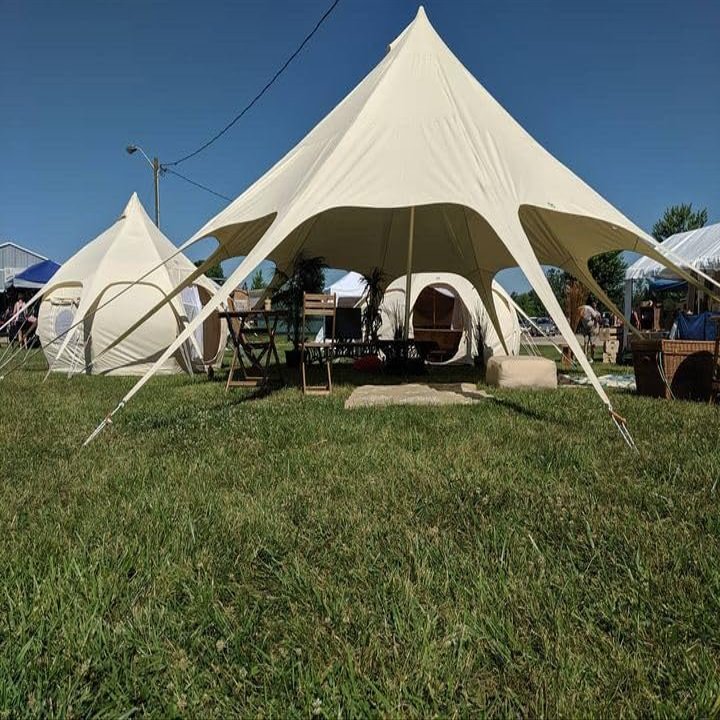 Camel Hair Waterproof Portable Tarp Multifunctional Outdoor Camping Traveling Awning Backpacking Tarp Shelter Rain TarpBig tarp for Family Active or Out Active. (Single Lotus Mela)