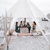 Camel Hair Waterproof Portable Tarp Multifunctional Outdoor Camping Traveling Awning Backpacking Tarp Shelter Rain TarpBig tarp for Family Active or Out Active. (Single Lotus Mela) view 3
