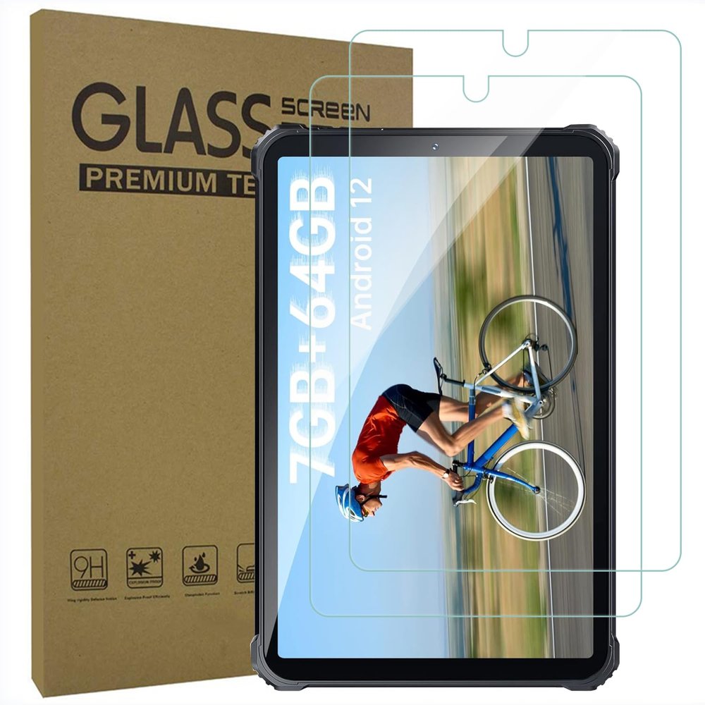 AKNICI 2-Pack Tempered Glass Screen Protector for OUKITEL RT3 Rugged Android 12 Tablet 8 Inch, Ultra Clear Transparency Anti-Scratch 9H Hardness
