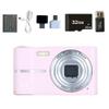 Digital Camera FHD 4K 50MP with 32GB Card 16X Zoom Anti Shake Compact Portable Small Cameras for Photography Point and Shoot Camera Gift for Student Teen Beginner (Pink) view 1