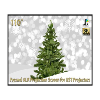 ALR Screen for UST Projector, 110 inch Fresnel ALR Fixed Frame Projector Screen Wall Mount 16:9 8K/4K 3D, Rejects 85% Ambient Light and 0.39 inch Ultra-Narrow Bezel for Movies and Games