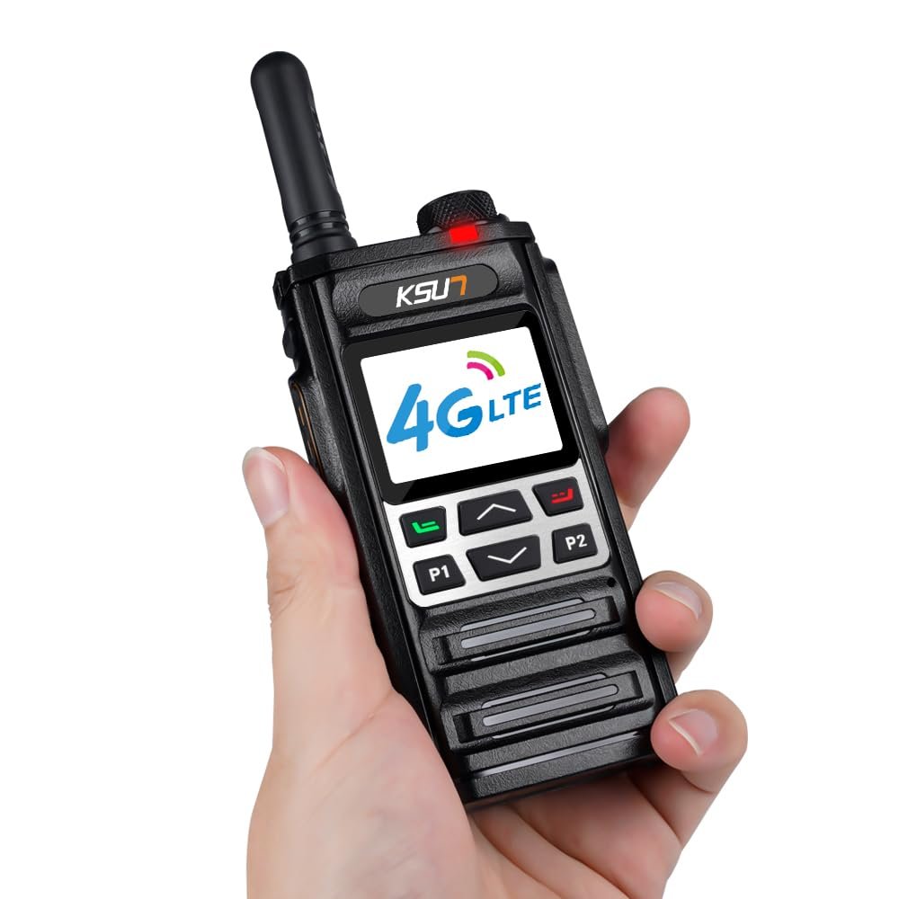 KSUN ZL35 4G Network Radio WiFi Walkie Talkie Long Range with Hotspot Bluetooth-Compatible Handheld LTE/PoC Two Way Radio for Android Push-to-Talk Intercom Radio