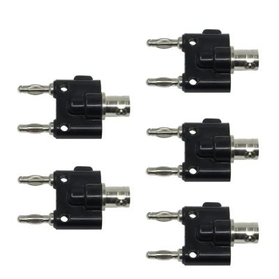 P7006 5PCS BNC Female to Dual 4mm Banana Adapter Binding Male Connector