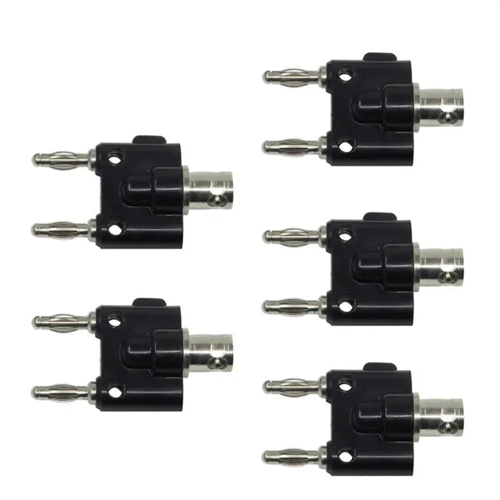 P7006 5PCS BNC Female to Dual 4mm Banana Adapter Binding Male Connector