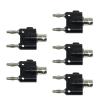 P7006 5PCS BNC Female to Dual 4mm Banana Adapter Binding Male Connector view 1