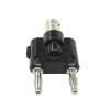 P7006 5PCS BNC Female to Dual 4mm Banana Adapter Binding Male Connector view 3