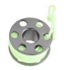 Oumefar Mini Diving Rope Reels, Portable Antioxidant Luminous Aluminum Alloy Nylon Mini Reel Pendant Creative for Gift (Gray) view 3