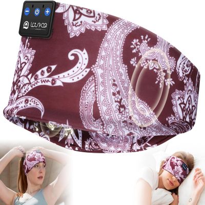 LOVE EYE Sleep Headphones Wireless Headband Headphones Bluetooth 5.4 for Side Sleeper Bluetooth Headband Earphones for Sports for tech Gadgets Gifts