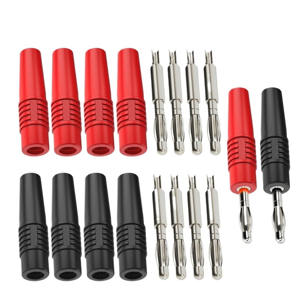 10PCS 24A High Current 4mm Banana Connectors Nickel-Plated Copper Pin
