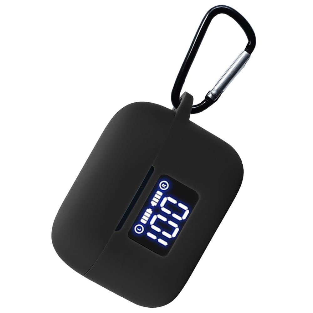 smaate Silicon Case Cover Compatible with TOZO Tonal Fits T21 True Wireless Earbuds, Black, T21CSBK