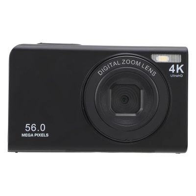 Yoidesu 4K Digital Camera Autofocus, 56MP Vlogging Camera HD 16X Digital Zoom Camera, Portable Mini Compact Camera Gifts for Kids Teens Adult Beginner, 1 Battery, 2.4 Inch (Black)