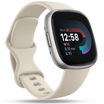 Getino Compatible Fitbit Versa 4/3 & Sense 2 Band - Soft Sport Strap for Women Men, Large Apricot