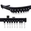 Bendable Curtain Track, Ceiling Curtain Rail Track, Black 9-12 Ft view 1