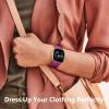 Compatible with Fitbit Versa 4 Bands/Versa 3 Bands & Fitbit Sense 2 Bands/Sense Bands Women Men, Soft Sport Strap Accessories for Fitbit Sense/Sense 2/Versa 4/Versa 3 Smart Watch,Small Purplish Red view 2
