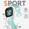 Compatible with Fitbit Versa 4 Bands/Versa 3 Bands & Fitbit Sense 2 Bands/Sense Bands Women Men, Soft Sport Band Strap Accessories for Fitbit Sense/Sense 2/Versa 4/Versa 3 Smart Watch,Large Blue Sea view 4