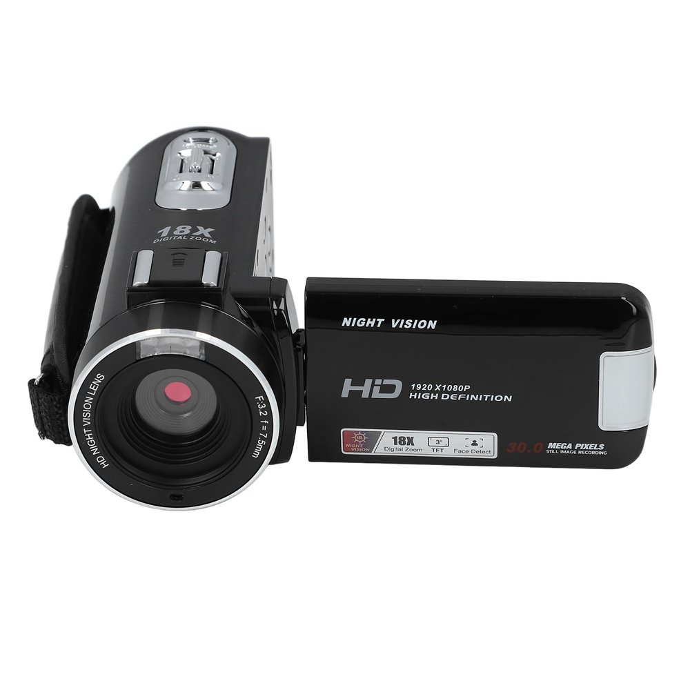 GOWENIC Digital Camera Recorder, Full HD 1080P 30MP Video Camera Camcorder wiht 3.0 Inch 270  Rotatable LCD, 18X Digital Zoom, NightVision, Anti Shake Video Camcorder (Black)