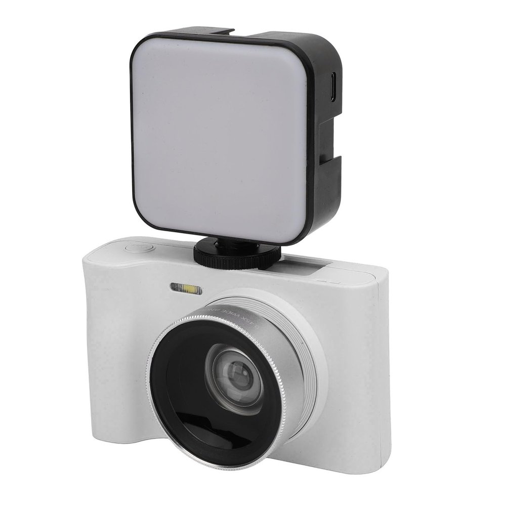 24 MP Digital Camera 2.5K Video 16X Zoom Vlogging Camera with Fill Light, for Blogging, Online Teaching (White)