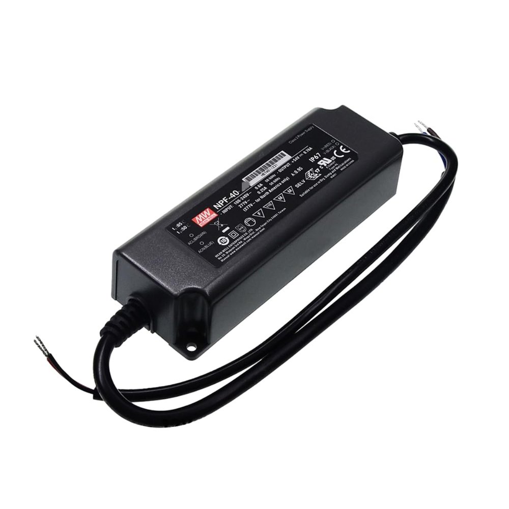 Mean Well NPF 40W 0.96A LED Driver NPF-40-42 AC-DC Constant Current Voltage Switching Power Supply Converter Transformer with IP67 PFC Plastic Case