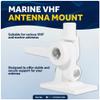 Five Oceans Marine VHF Antenna Mount, Folding Antenna Mount with Adjustable Ratchet, Fits All Standard 1-inch Marine Antennas, White Nylon - FO4766 view 2