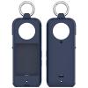 2 Pack Protective Case for Insta360 X4 Panoramic Action Camera, Silicone All-Round Cover - Black Portability Protective case Come with Spring Buckle Outdoor Sports Carabiners (2pcs Blue) view 1