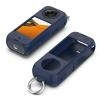 2 Pack Protective Case for Insta360 X4 Panoramic Action Camera, Silicone All-Round Cover - Black Portability Protective case Come with Spring Buckle Outdoor Sports Carabiners (2pcs Blue) view 2