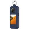 2 Pack Protective Case for Insta360 X4 Panoramic Action Camera, Silicone All-Round Cover - Black Portability Protective case Come with Spring Buckle Outdoor Sports Carabiners (2pcs Blue) view 4