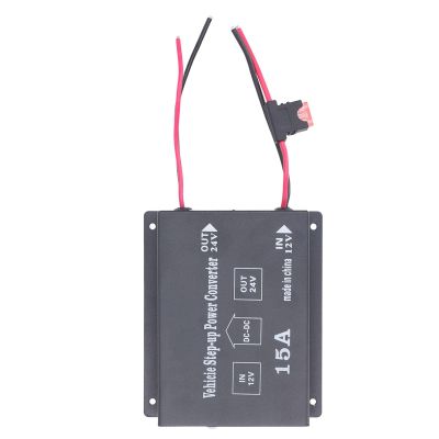 12V to 24V 15A Voltage Converter Step Up Power Converter for Car System, LED, Radio, Taxi Advertising, Monitoring