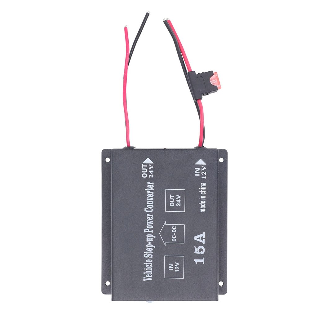 12V to 24V 15A Voltage Converter Step Up Power Converter for Car System, LED, Radio, Taxi Advertising, Monitoring