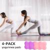 Yflingjie Yoga Knee Pads, Set of 4, Cushions for Knees and Elbows, Fitness, Meditation, Kneeling, Balance, Floor, Pilates (Pink Purple) view 2