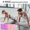 Yflingjie Yoga Knee Pads, Set of 4, Cushions for Knees and Elbows, Fitness, Meditation, Kneeling, Balance, Floor, Pilates (Pink Purple) view 3