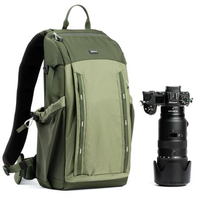 Think Tank Backlight Sprint Lightweight Slim Camera Daypack Backpack for DSLR, Mirrorless, Photography and Video - Montane Green