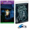 AtmosFX Ghostly Apparitions USB + 40" x 60" Gray Window Holographic Screen for Halloween Projection view 1