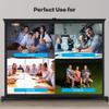 ZYXQQJ 30" 40" 50" 60" 70" Projector Screen HD Home Theater Projector Movie Screen Manual Pull Down Projection Screen, Public Display Screen(4:3,40inch) view 2