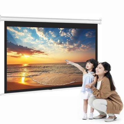 ZYXQQJ Projector Screen Manual Pull Down HD Projection Screen 50" 60" 72" Indoor Outdoor Movie Screen for Home Cinema/Game(4:3,72inch)