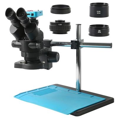 ZTBH Microscope Accessories Kit 48MP 2K USB HDMI Digital Video Camera 3.5X-90X Simul-Focus Parfocal Trinocular Stereo Microscope for Soldering PCB Repair Tool Type F Microscope Slides