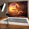 15x10ft Easter Jesus Christ Cross Backdrop Empty Tomb Stone Cave Shroud Sunrise Holy Bible Resurrection of Jesus Christ Photography Background Lord Pray Church Events Banner Decorations Studio Props view 2