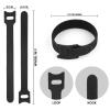 100Pcs Reusable Cable Ties, T-Type Adjustable Hook & Loop Fastener Straps, Cable Management Straps for Electrical Cable & Wire Organizer (150mm6 in) view 2