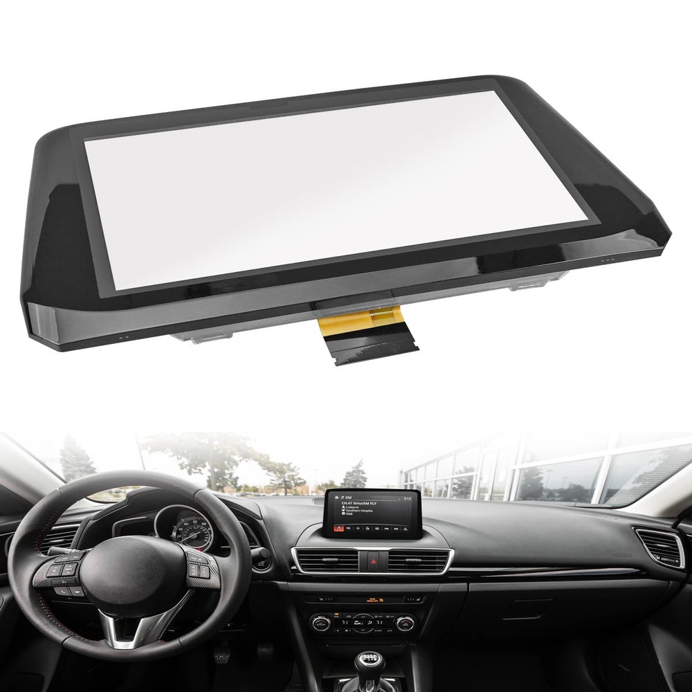 7" Touch Screen Replace B61A611J0 Fit for Mazda 3 2017 2018, Navigation Touch Screen Glass Digitizer Replace B61A611J0A B61A611J0B BJS7669C0E BJS7669C0L BJS7669C0A BANF669C0D