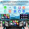 Podofo 2025 Upgrade Motorcycle GPS Wireless Apple Carplay/Android Auto Waterproof Car Stereo, 5" IP67 Waterproof IPS Touchscreen with Dual Bluetooth,Navigation/Siri/Goog-le for Motorbike view 2