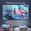 Mini Projector ,5G Wifi Bluetooth Projector,Staratlas 12000L Native 1920*1080 P Video Projector, Outdoor Projector , Home Theater Compatible with HDMI/USB ,for Portable Movie Video (White-Gris) view 3