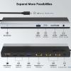 WAVLINK USB C Docking Station, USB-C Dock Triple Display PD 85W,USB Type C Hub with DisplayPort, HDMI, USB 2.0/3.0, Gigabit Ethernet, SD/TF Slot, Audio Jack for Windows and Mac view 2