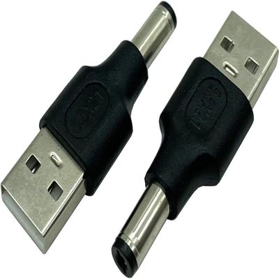 Traovien USB to DC Power Adapter, USB A 2.0 Male to DC 5.5x2.1mm Male Power Adapter for Charging Electronic Devices with or Ports (2Pcs)