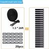 26ft 1.5 Inch Wide Cable Straps, Jumpso Adjustable Fastening Hook and Loop Straps with 20 Buckles, Reusable Nylon Cut-to-Length Cinch Straps for Organizer or Storage, Black view 2