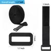 26ft 1.5 Inch Wide Cable Straps, Jumpso Adjustable Fastening Hook and Loop Straps with 20 Buckles, Reusable Nylon Cut-to-Length Cinch Straps for Organizer or Storage, Black view 3