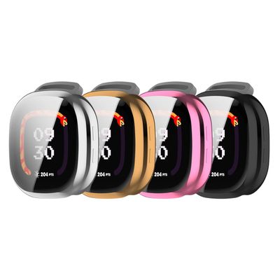 Turnwin 4 Pack Compatible for Fitbit Ace LTE TPU Screen Protector Case Full Cover Protective Case Frame Bumper Compatible for Fitbit Ace LTE Smartwatch Accessories (4 Colors B)