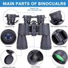 Binoculars Telescope 20x50 Binoculars for Adults Compact,HD Professional/Waterproof Binoculars with Low Light Night Vision for Bird Watching Travel Concerts Sports-BAK4 Prism FMC Le view 2