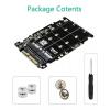Replacement Riser Card, M.2 NVME SSD Key M + NGFF SATA SSD Key B to U.2 SFF-8639 Adapter view 2