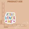 (3PCS) Jesus Love me Stickers  Christian Faith Waterproof Vinyl Decals for Laptops, Tumblers, Water Bottles  Inspirational Jesus Stickers for Prayer & Bible Lovers, 3" x 1.2" view 2