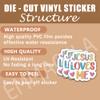 (3PCS) Jesus Love me Stickers  Christian Faith Waterproof Vinyl Decals for Laptops, Tumblers, Water Bottles  Inspirational Jesus Stickers for Prayer & Bible Lovers, 3" x 1.2" view 3